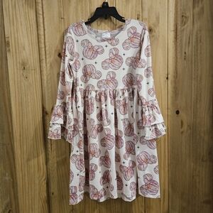 Mini Mouse Pumpkin Pink Patterned Kids Dress Size 6 Or 7